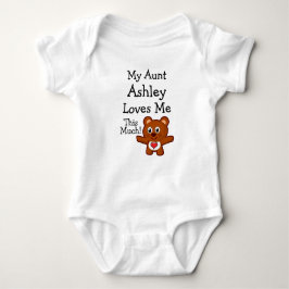 Body Para Bebé ¡personalizado Mi Tía (Tu Nombre) Me Ama Tanto!