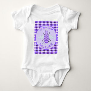 Body Para Bebé Personalizado Neutral de Bebé Cute Purple
