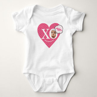 Body Para Bebé ¡personalizado niña rosa, mi 1.ª San Valentín!