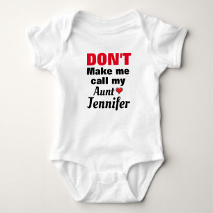 Body Para Bebé PERSONALIZADO No me hagas llamar a mi tía