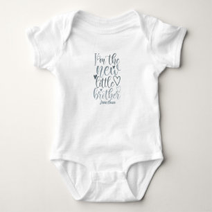 Body Para Bebé Personalizado Nuevo Hermano Pequeño Blanco Bebé