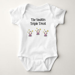 Body Para Bebé personalizado para chicas triplet, idea de regalo,