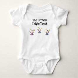Body Para Bebé Personalizado para trillizos, regalo para trillizo