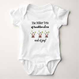 Body Para Bebé Personalizado Para Triplets, Triplets Gift Idea,