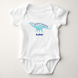 Body Para Bebé Personalizado Pequeño Brontosauro Dinosaurio Bebé 