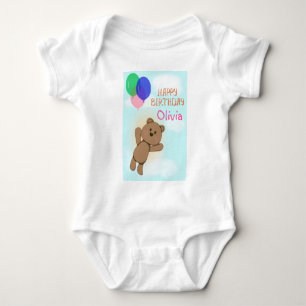 Body Para Bebé Personalizado, personal, cumpleaños, oso Teddy