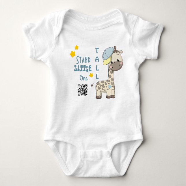 Body Para Bebé Personalizado Personalizado Baby Boy Giraffe (Anverso)