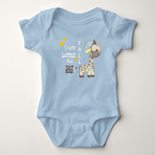 Body Para Bebé Personalizado personalizado Niño Giraffe Bebé Trat (Anverso)