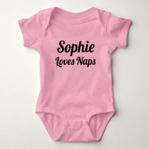 Body Para Bebé Personalizado personalizar Loves Naps Lema Baby Bo