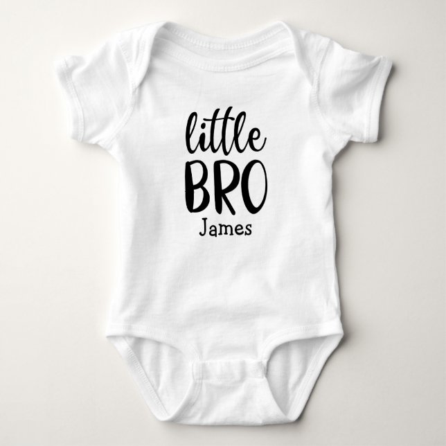 Body Para Bebé Personalizado poco nombre del mono del bebé de Bro (Anverso)