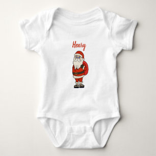 Body Para Bebé Personalizado Santa Claus Navidades Flip Flops