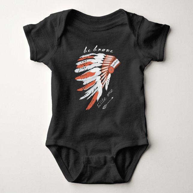 Body Para Bebé Personalizado Sé Valiente Pequeño Y Pequeño Idiota (Anverso)