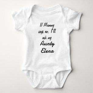 Body Para Bebé Personalizado Si Mamá Pregunta A La Tía Favorita