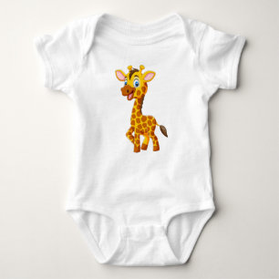 Body Para Bebé Personalizado sonriente de Cute Baby Giraffe