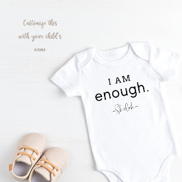 Body Para Bebé Personalizado soy suficiente