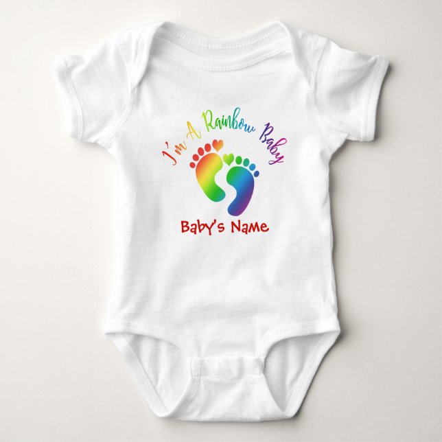 Body Para Bebé Personalizado soy un mono del bebé del arco iris (Anverso)