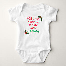Body Para Bebé Personalizado Su Primer Navidad Baby Bodysuit