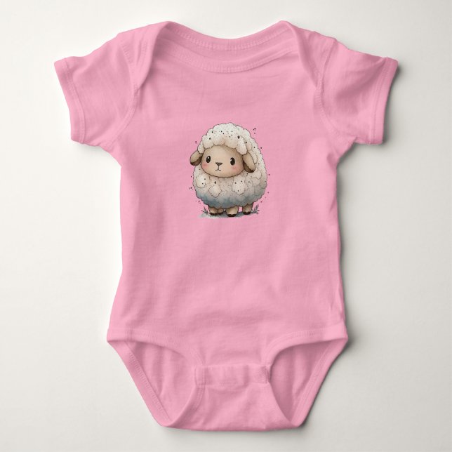 Body Para Bebé Personalizado Super Cute Baby Sheep (Anverso)