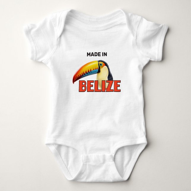 Body Para Bebé Personalizado Texto BELICE Toucan (Anverso)