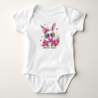 Body Para Bebé Personalizado Texto Niña Conejo Conejo