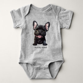 Body Para Bebé Personalizado texto 🐶 perrito francés