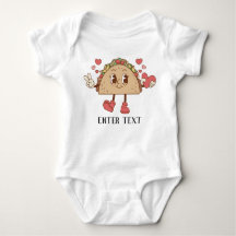 Personalizado Texto Personalizado lindo Tacos Baby