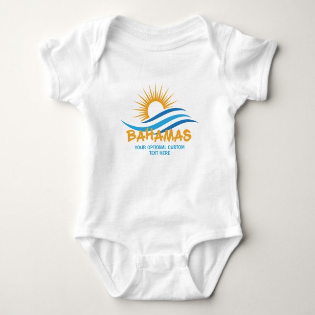 Body Para Bebé Personalizado Textos Bahamas (Anverso)