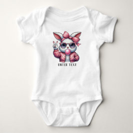 Body Para Bebé Personalizado Textos Bebé Niña Conejita Burbuja