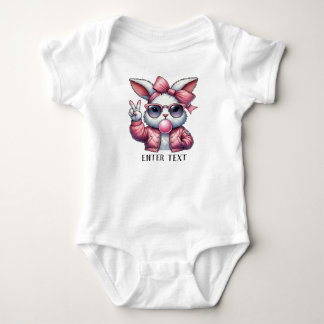 Body Para Bebé Personalizado Textos Bebé Niña Conejita Burbuja