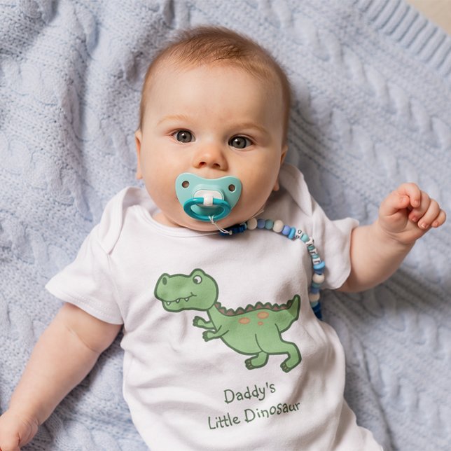 Body Para Bebé Personalizado Tyrannosaurus Rex Dinosaur Personali (Daddy's Little Dinosaur Bodysuit)