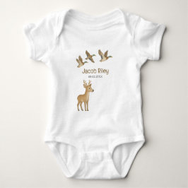 Body Para Bebé Personalizado Woodland Wildlife Baby Bodysuit