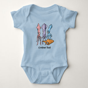 Body Para Bebé Personalizados de calamar