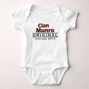 Body Para Bebé Personalizar del vintage de Munro del clan su