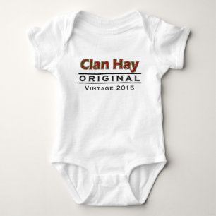 Body Para Bebé Personalizar del vintage del heno del clan su