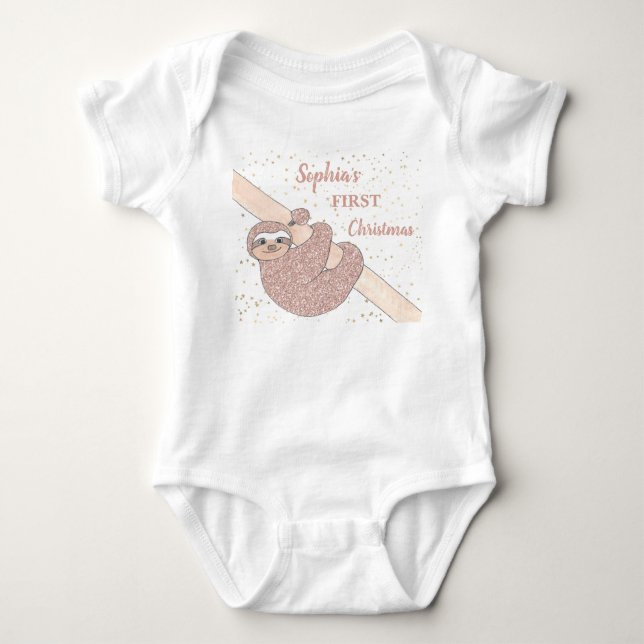 Body Para Bebé Personalizar el eslogan de los Navidades 1 (Anverso)