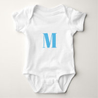 Personalizar monograma azul claro inicial blanco