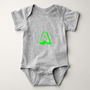 Body Para Bebé Personalizar, personalizar el verde del neón mono