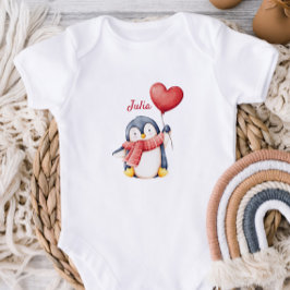 Body Para Bebé Personalized Baby Bodysuit With A Cute Penguin