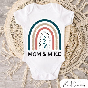 Body Para Bebé Personalized baby bodysuit with rainbow design