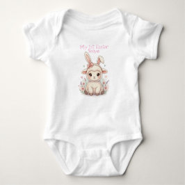 Body Para Bebé Personalized Baby First Easter Lamb