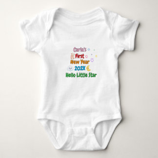 Body Para Bebé Personalized Baby’s First New Year – Cute Design