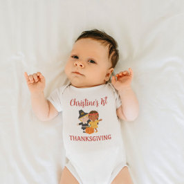 Body Para Bebé Personalized Baby’s First Thanksgiving Bodysuit
