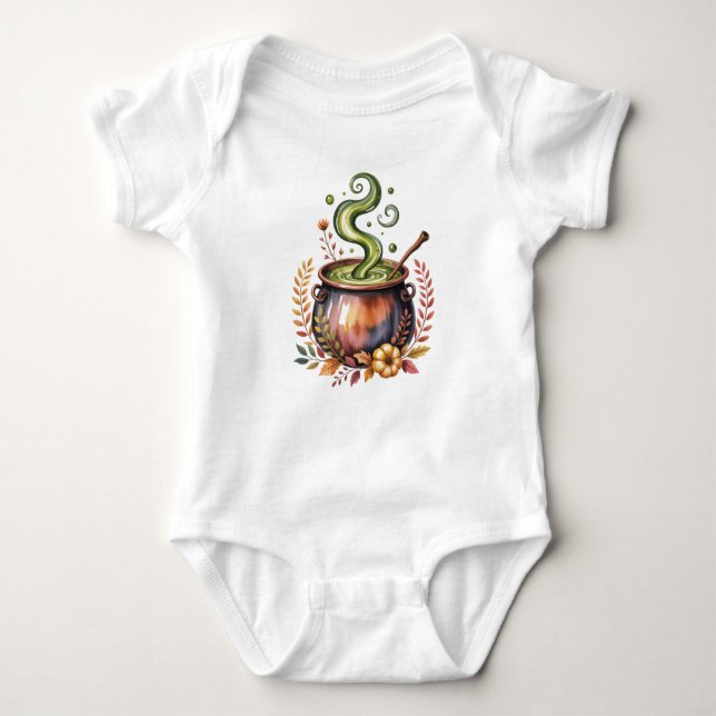 Body Para Bebé Personalized Baby's First Halloween Baby Bodysuit. (Anverso)