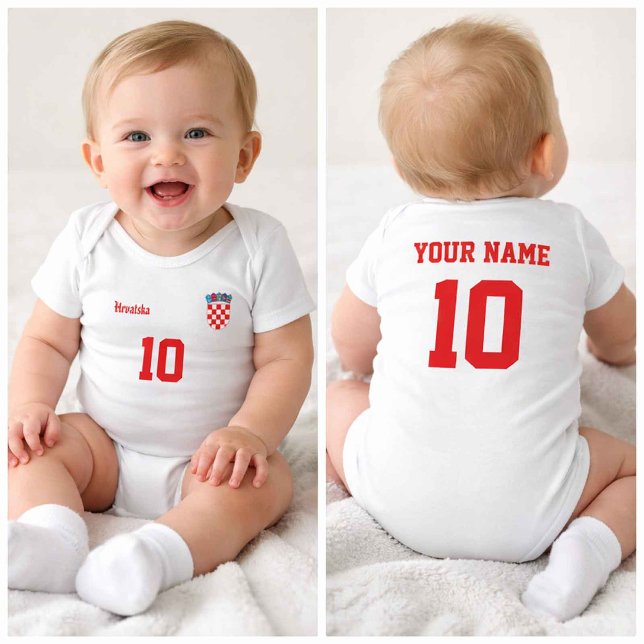 Body Para Bebé Personalized Croatia Baby Bodysuit (Subido por el creador)