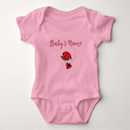 Body Para Bebé Personalized/Custom Name Ladybug Pink Baby 