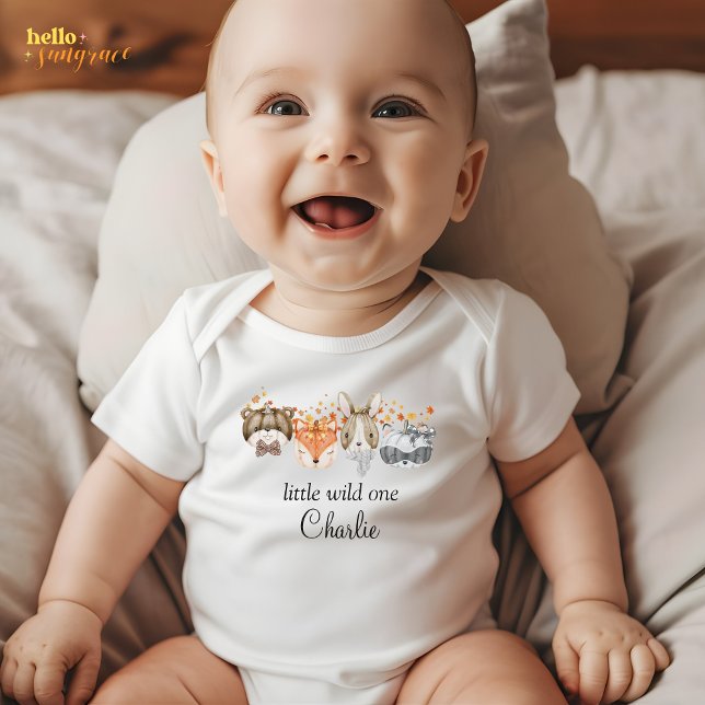 Body Para Bebé Personalized Cute Woodland Fall (Subido por el creador)