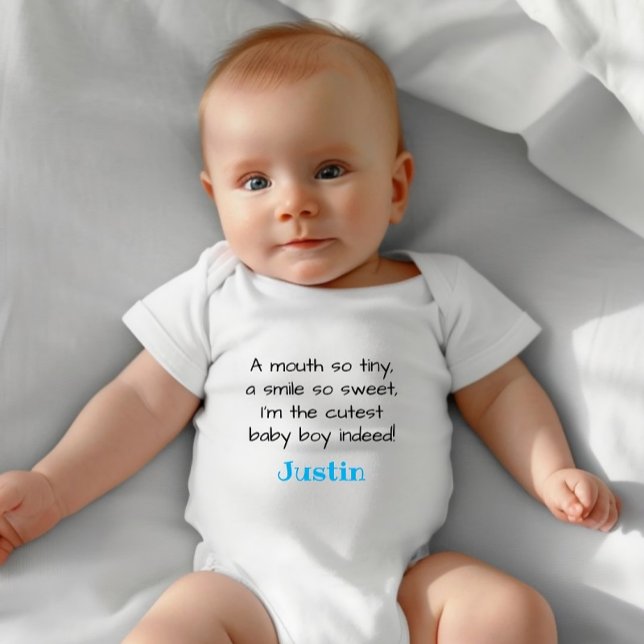 Body Para Bebé Personalized Cutest Baby Boy Outfit,  (cutest baby boy!)