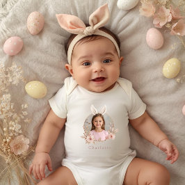 Body Para Bebé Personalized Easter Bunny Photo Baby Bodysuit