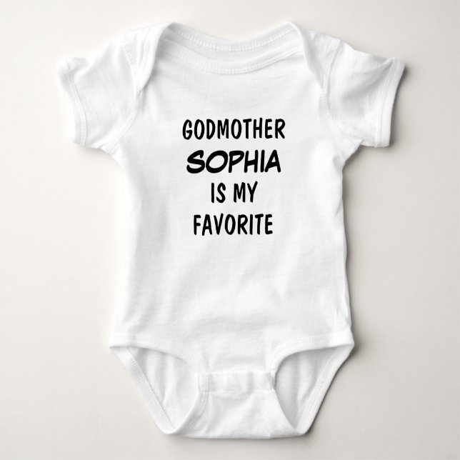 Body Para Bebé Personalized Godmother is My Favorite  (Anverso)