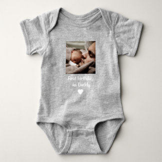 Body Para Bebé Personalized Happy 1st birthday as my daddy photo 